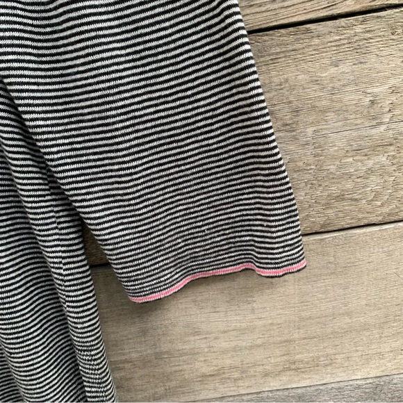 Nic Zoe Sweater Womens M Cosmo Cocktail Embroidered Novelty Print Striped Linen - Picture 11 of 16